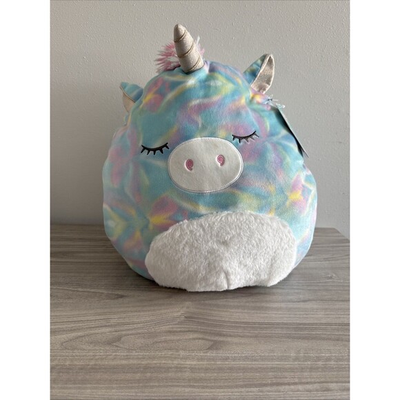 Squishmallows Rodina Blue Swirl Tyedie 16 Inch Stuffed Unicorn Plush NWT - Picture 1 of 6